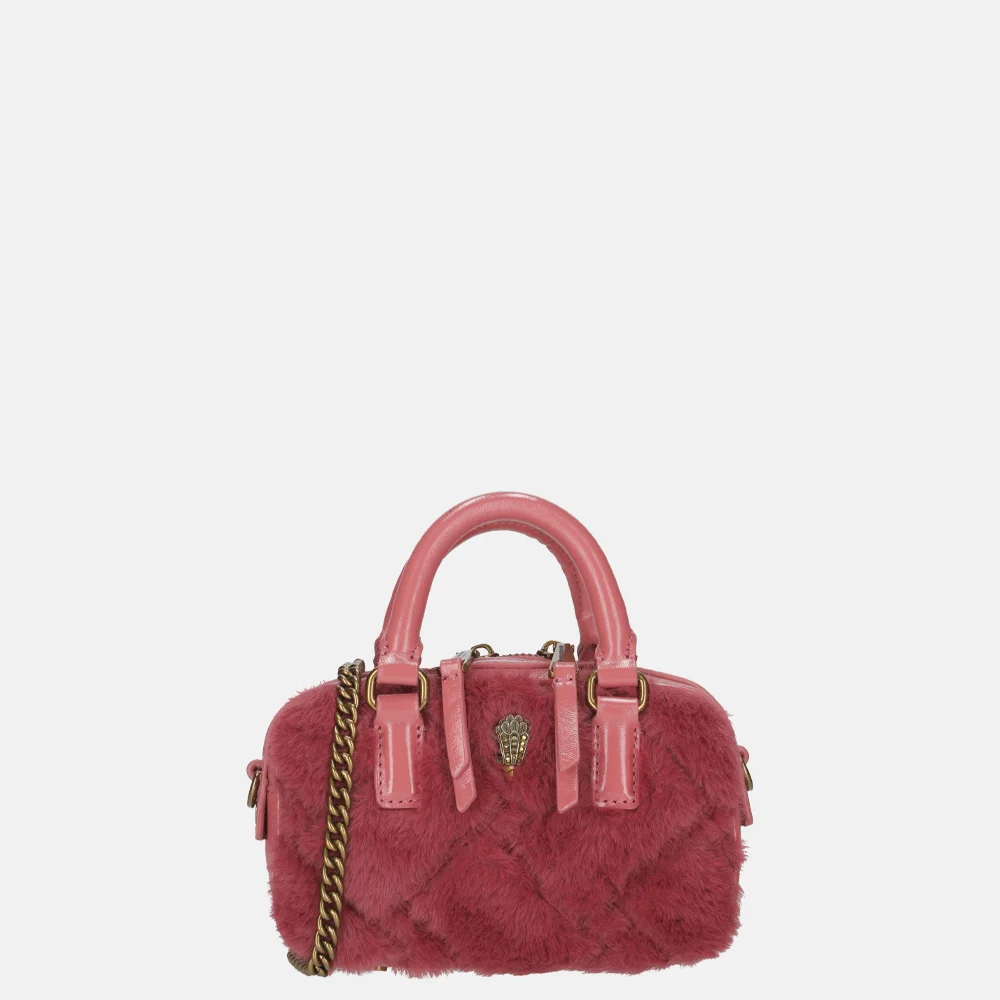 Kurt Geiger faux fur handtasje XS pink combi